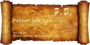 Petter Dália névjegykártya